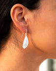 Faceted Sterling Silver Drop Earrings