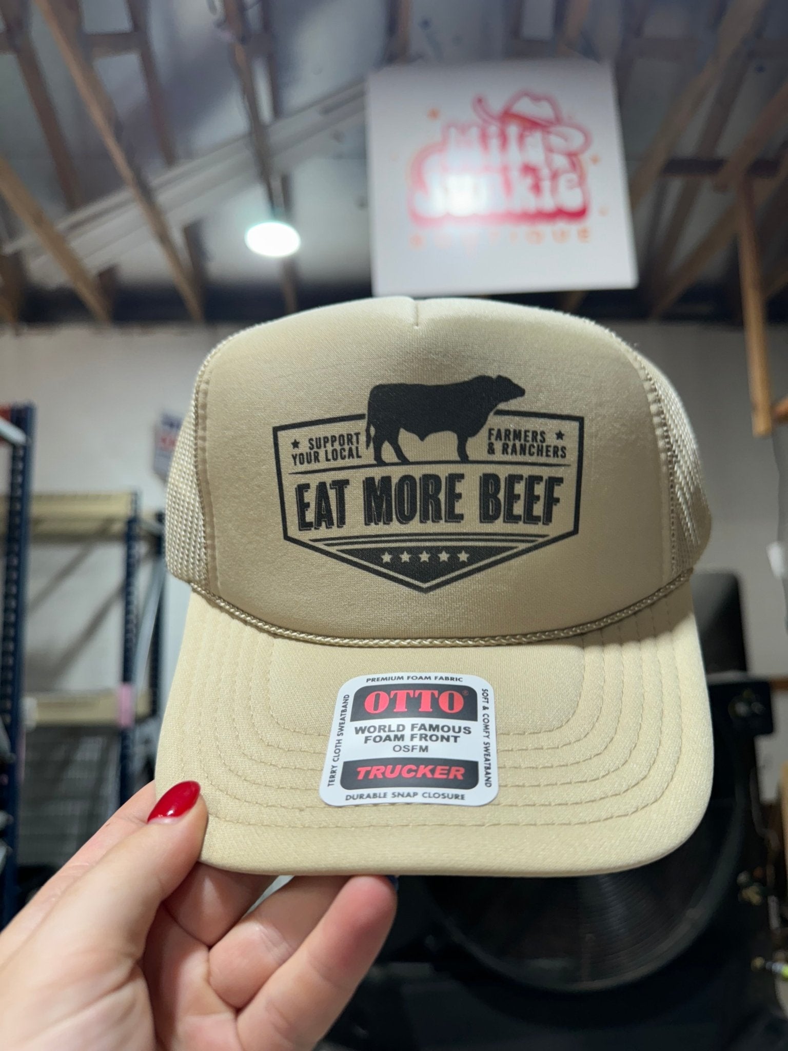 Farmers &amp; Ranchers Eat More Beef Trucker Hat
