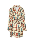 Baha Ranch Got My Boots Western Bath Robe