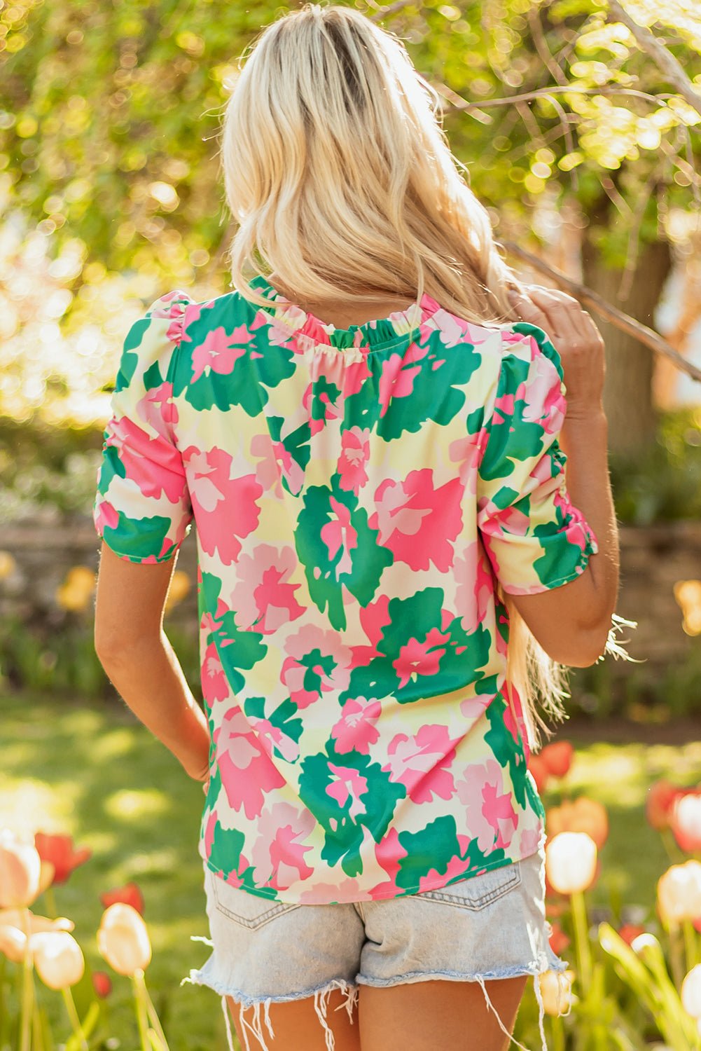 Jolene Ruched Short Sleeve Blouse