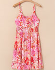Floral Wrap V-Neck Spaghetti Strap Dress