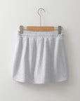 Solid French Terry Drawstring Waist Mini Skort