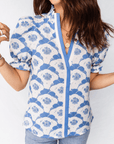 Mariam Sleeve Contrast Trim Blouse