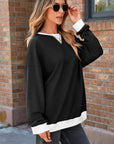 Sophie Ribbed Patchwork Baggy Sweatshirt