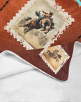 Old Rodeo Western Throw Blanket 60" x 80" Ultra Soft Made in America