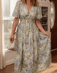 Nora Puff Sleeve Long Dress
