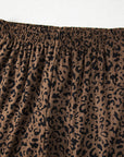 Leopard Elastic High Waist Loose Corduroy Pants