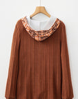 Mya Knit Drawstring Hooded Top