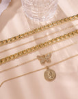 Amara Multilayer Butterfly Charm Necklace