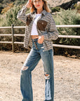 Ava Flap Patchwork Plaid Shacket