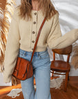 Sofia Front Cropped Cardigan Sweater