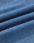 Plus Size Denim Elastic Waist Ruffle Wide Leg Pants