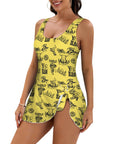 Baha Ranch Cowgirl Graphics Skirted One Piece Swim Suit