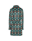Teal Aztec Women's Western Robe