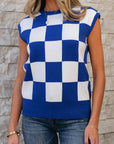 Dulce Dark Cherckerboard Sweater