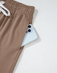 Stripe Drop Shoulder Top and Jogger Pants Set