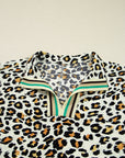Laurel Leopard V Neck Blouse