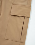 Solid Elastic High Waist Pocketed Cargo Jogger Pants