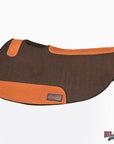 HILASON Western Wool Felt Contoured Horse Saddle Pad W/ Distressed Wear Leather | for Horses