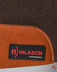 HILASON Western Wool Felt Contoured Horse Saddle Pad W/ Distressed Wear Leather | for Horses