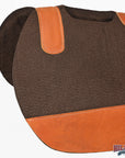 HILASON Western Wool Felt Contoured Horse Saddle Pad W/ Distressed Wear Leather | for Horses