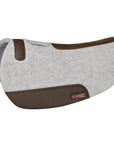HILASON Western Wool Felt Contoured Horse Saddle Pad W/ Distressed Wear Leather | for Horses