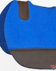 HILASON Western Wool Felt Contoured Horse Saddle Pad W/ Distressed Wear Leather | for Horses
