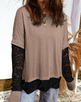Lace Patchwork Long Sleeve Top