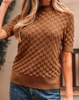 Malaysia Ribbed Short Sleeve Sweater