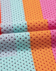 Colorblock Eyelet Short Sleeve Sweater T-Shirt