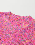 Dotted Confetti Knit V-Neck Sweater