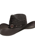FIRE FIGHTER HEROES BLACK SHANTUNG STRAW
