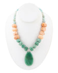 Green Aventurine Bold Pendant Necklace