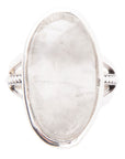 Grey Quartz and Sterling Silver Oval Ring