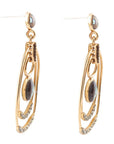Henle Green Abalone Chandelier Golden Drop Earrings