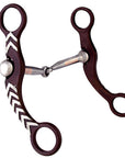 5-1/8" Hilason Brown Steel Horse Gag Bit 6" Trim Cheeks Mouth