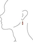 Hit a Triple Bordeaux Quartz Earring
