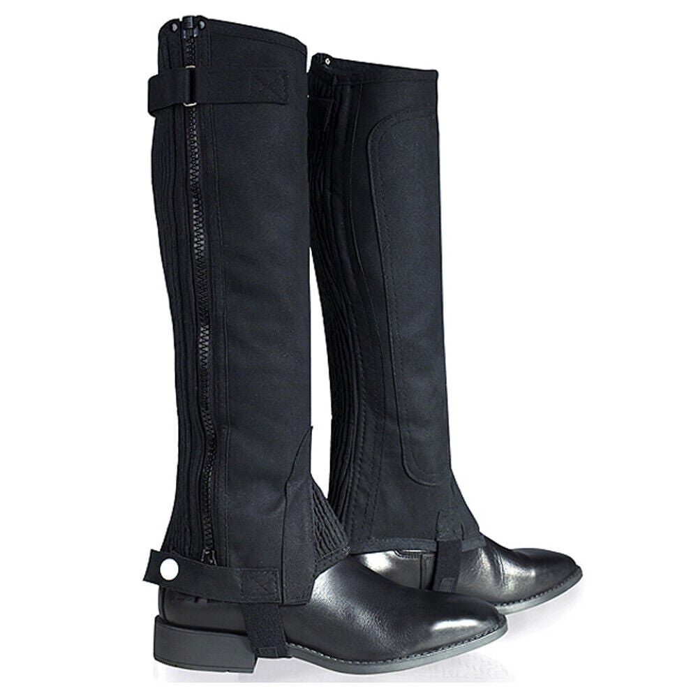 Children's Durable Suede Riding Chaps With Ribbed Panel For Everyday Comfort Wear
