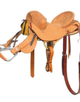 13" Hilason Classic Series Hand-Made Rodeo Bronc American Leather Saddle