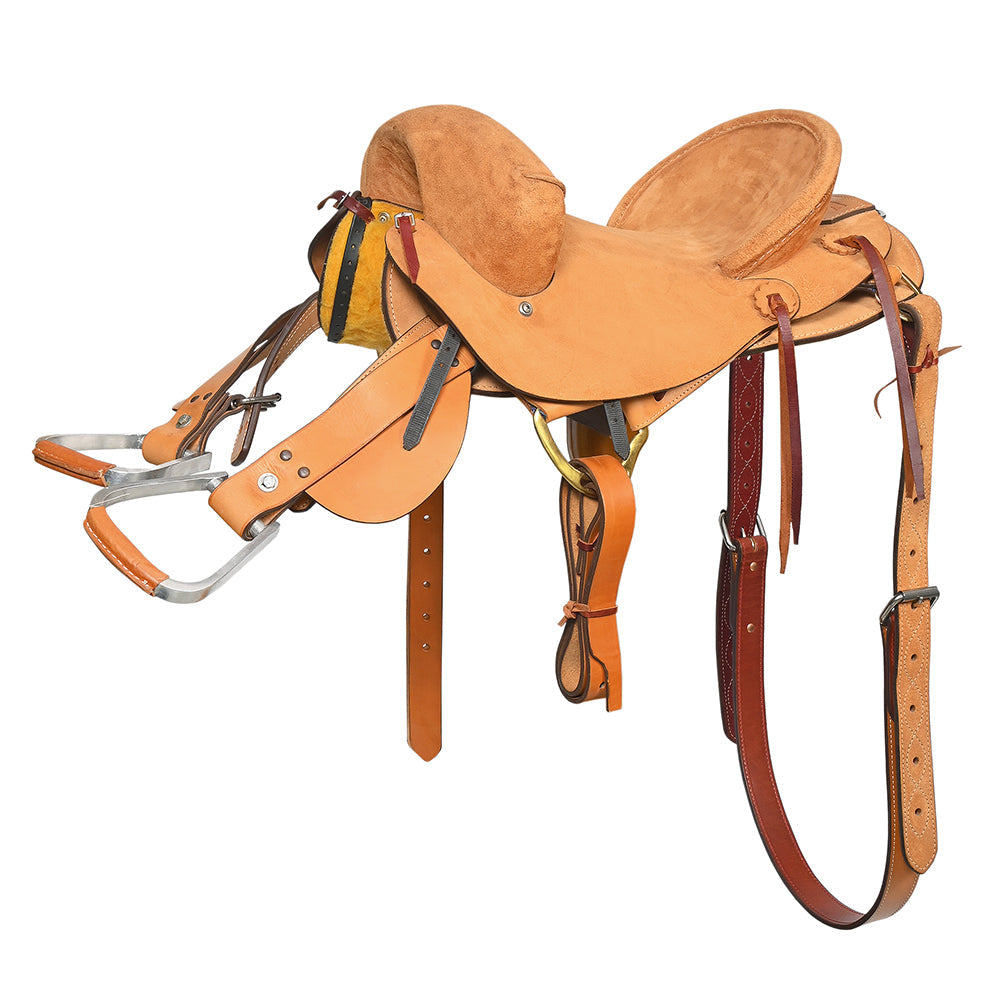 14" Hilason Classic Series Hand-Made Rodeo Bronc American Leather Saddle