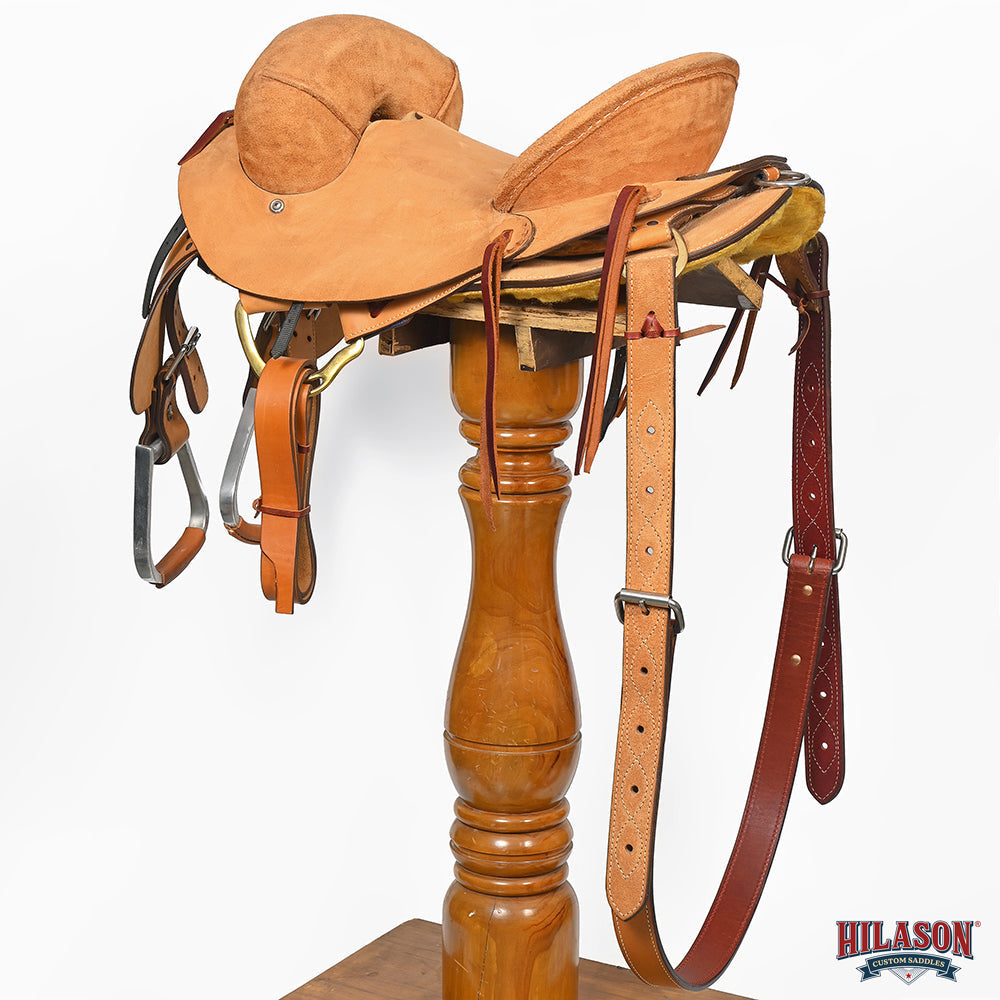 13" Hilason Classic Series Hand-Made Rodeo Bronc American Leather Saddle
