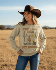 I Will Not Hold My Horses Graphic Sweatshirt