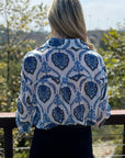 Mila Pattern Button Top