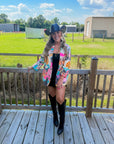 Baha Ranch Retro Pop Western Collage Blazer