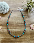 Sterling Silver Pearls choker with real turquoise and purple spiny oyster