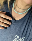 Silver Plated Paperclip Chain Choker – 14” + Extender
