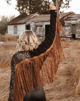 Leather Fringe Crop Jacket