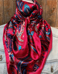 35X35"  Pink Hippie Paisley Wild Rag / Scarf WR904