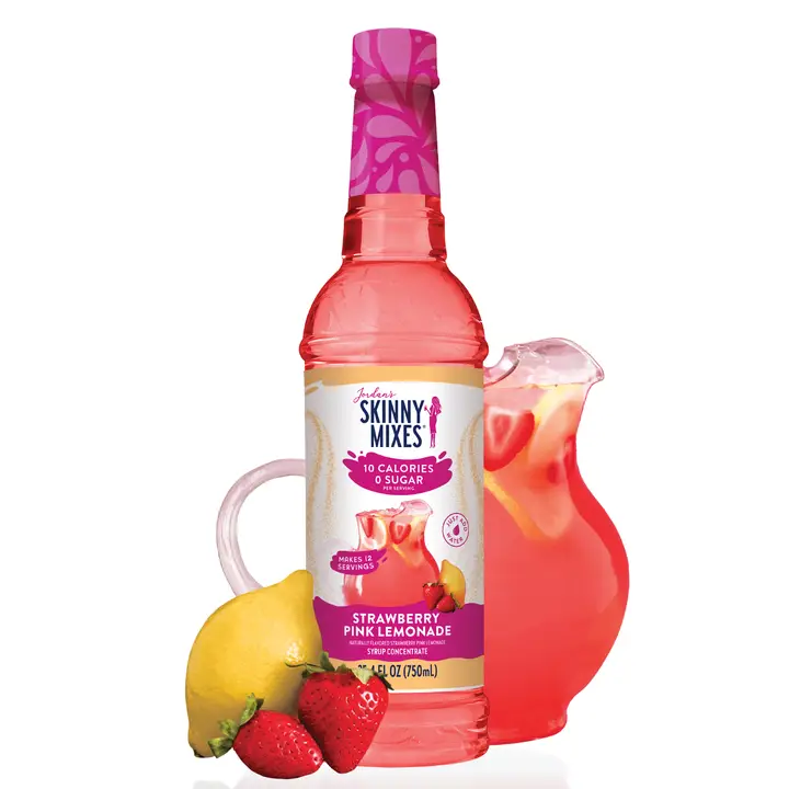 SUGAR FREE STRAWBERRY PINK LEMONADE SYRUP CONCENTRATE