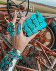 Turquoise Natural Stone Belt Buckle